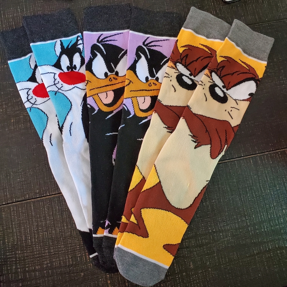 Looney Tunes WB 3 Pair Men's Crew Socks